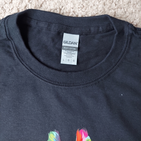 Colorful Giraffe Unisex Size (Large) T Shirt - Picture 2 of 2